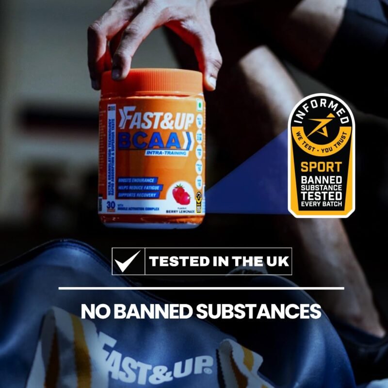 Fast&Up BCAA Advanced Watermelon - 30 Servings, Informed Sport Certified | For Muscle Recovery, Endurance & Hydration | BCAA (2:1:1) + Muscle Activators + Electrolytes - Image 4