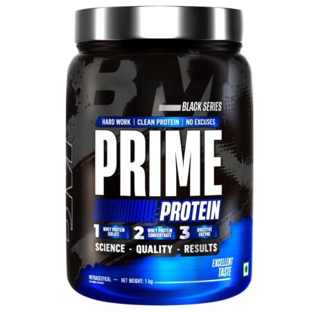 Bigmuscles Nutrition Prime Protein [1kg] | Whey Protein Isolate & Concentrate | With Digestive Enzymes, Probiotic Enzymes | 24g Protein, 10g EAA [Rich Chocolate]