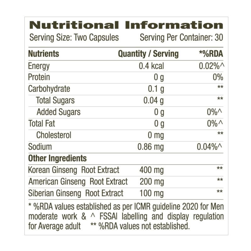 GNC Herbal Plus Triple Ginseng with Korean, American & Siberian Ginseng | 60 Capsules | 700mg | Enhances Immunity | Boosts Strength & Stamina | Improves Alertness & Concentration | Formulated in USA - Image 4