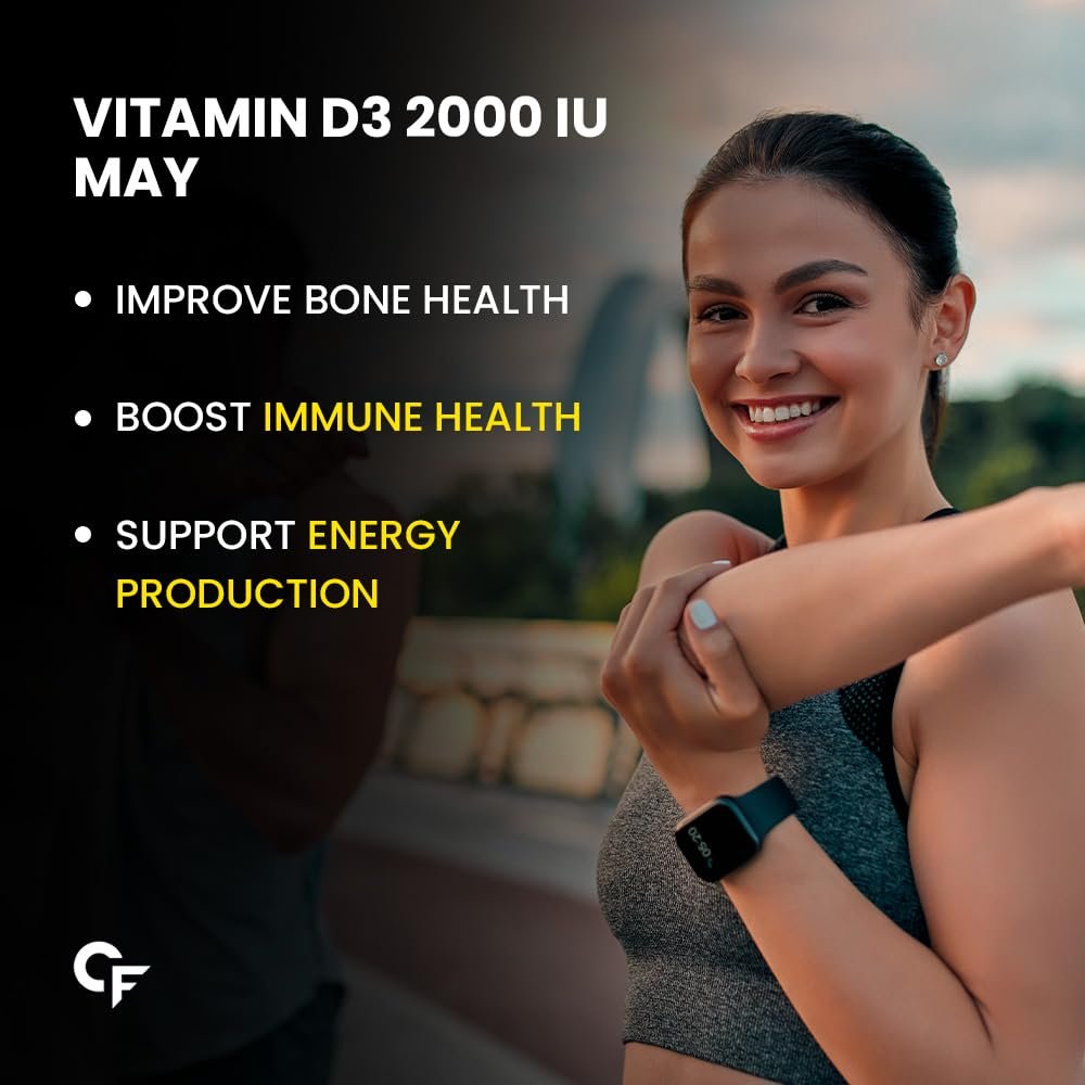 Carbamide Forte Vitamin D3 2000IU | Vitamin D Tablets for Bone & Immune Health | D3 supplement -Cholecalciferol | Vitamin D3 Tablets for Women & Men | Raspberry Flavour - 90 Tablets - Image 5