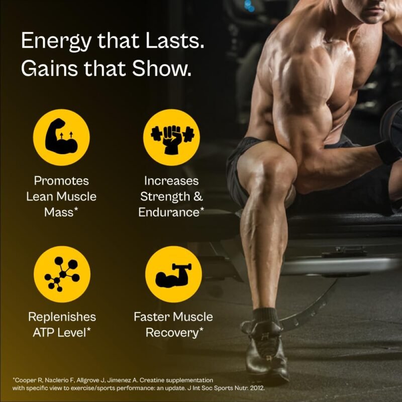 TATA 1MG Creatine Monohydrate | 100% Pure, Micronized (83 servings,250gm) No Additives, No Preservatives | Zero Calories | Boosts Strength, Power & Recovery | Fast Absorption | Unflavoured - Image 3