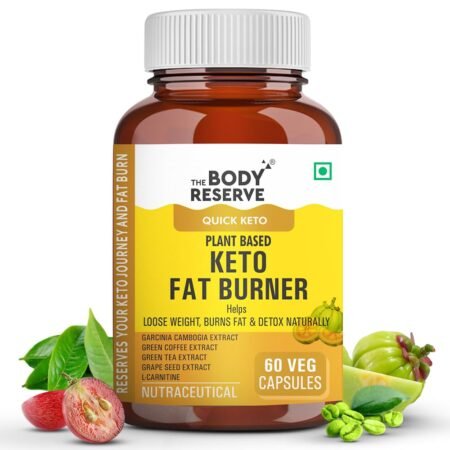 The Body Reserve Keto Fat Burner - 60 Veg Capsules, Weight Loss Supplement With 1000mg of Garcinia Cambogia, Green Coffee & Green Tea Extract - Metabolism Support - Plant-Based, Gluten-Free