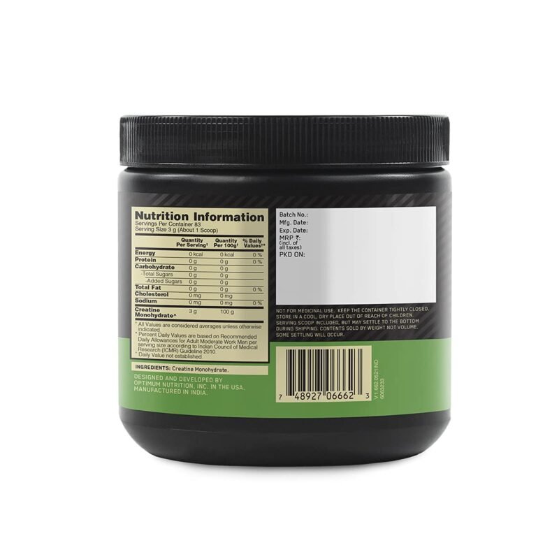 Optimum Nutrition (ON) Micronized Creatine Powder - 250 Gram, 83 Serves, 3g of 100% Creatine Monohydrate per serve, Supports Athletic Performance & Power, Unflavored. - Image 4