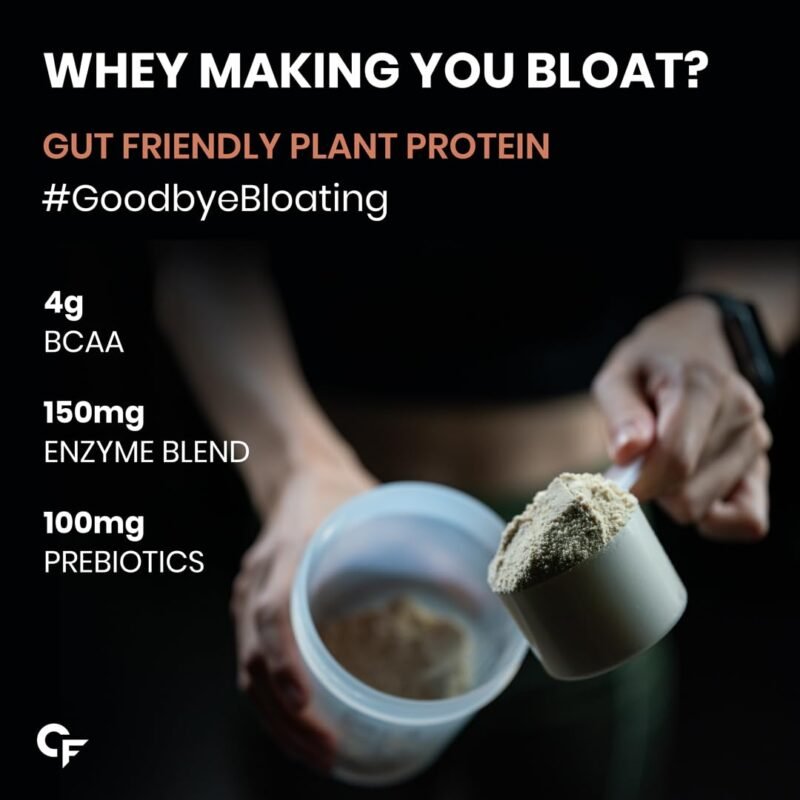 Carbamide Forte Plant Protein Powder For Men - Plant Based Protein Powder with Multivitamin, Minerals, Superfoods, Pea Protein, Digestive Enzymes - Belgian Chocolate Flavour - 1kg - Image 8