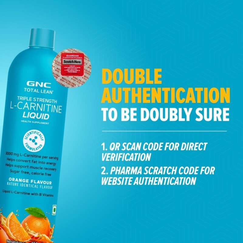 GNC Liquid L-Carnitine 3000mg | 450 ml | 30 Servings | Converts Fat to Muscle | for Healthy Weight Loss | Fast Acting with 3X Strength | Speedy Muscle Recovery | Added B Vitamins | Orange - Image 4