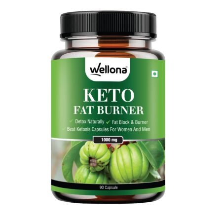 Wellona Keto Fat Burner 90 Capsules 1000MG, Weight Loss Supplement With Garcinia Cambogia, Green Coffee Beans Green Tea Extract Metabolism Booster, Fat Burner For Men & Women (Pack of 1)