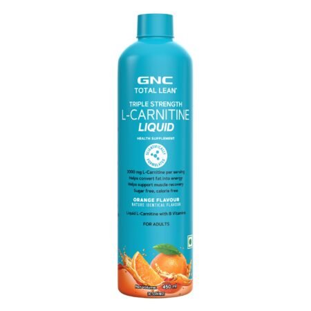 GNC Liquid L-Carnitine 3000mg | 450 ml | 30 Servings | Converts Fat to Muscle | for Healthy Weight Loss | Fast Acting with 3X Strength | Speedy Muscle Recovery | Added B Vitamins | Orange