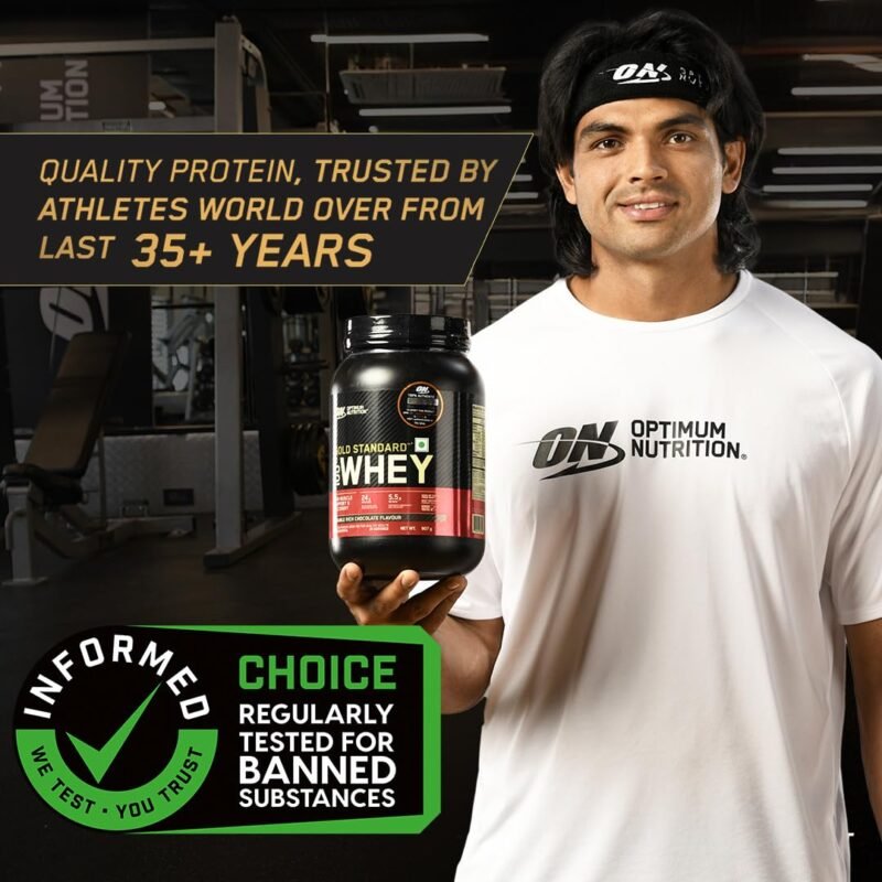 Optimum Nutrition (ON) Gold Standard 100% Whey Protein Powder 2 lbs, 907 g (Vanilla Ice Cream), for Muscle Support & Recovery, Vegetarian - Primary Source Whey Isolate - Image 7