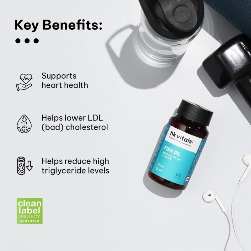 HealthKart hk vitals Fish Oil and Multivitamin with probiotics (60 Tablets Each) Combo Pack | 1000mg Omega 3 with 180mg EPA & 120mg DHA | Enhances Energy, Immunity & Joints Health - Image 6