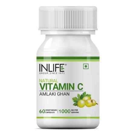 INLIFE Natural Vitamin C Amla Extract Supplement | Immunity, Overall Wellness for Men and Women - 60 Vegetarian Capsules (Pack of 1, 60)