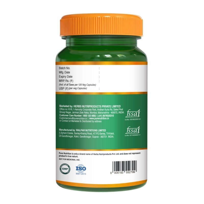 Pure Nutrition Korean Ginseng 800mg – 120 Veg Capsules | Boosts Energy & Focus | Supports Cognitive Function, Vitality, Strength & Immunity - Image 2