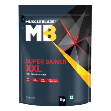 MuscleBlaze Super Gainer Xxl Powder (Chocolate Bliss,1 Kg / 2.2Lbs,10 Servings)|Muscle Mass High Protein Gainer,1 Count