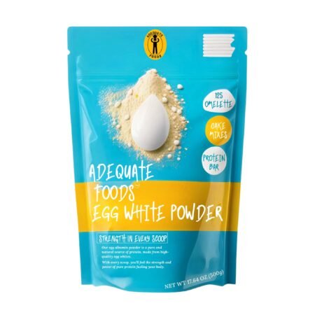 Adequate Foods Egg White Powder Pack of 2 (500 gm + 500 gm) No Additives, Just One Ingredient Homogenized, Pasteurized, Gluten-Free | 2 min breakfast | 125 Omelets