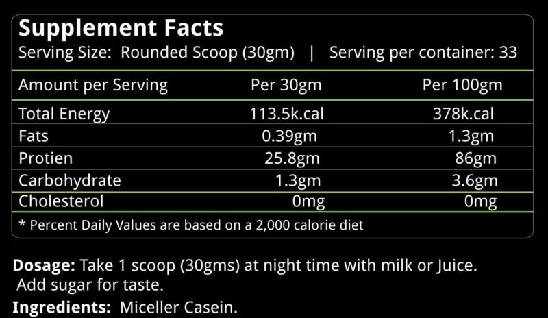 Natures Velvet Lifecare 100% Casein Protein, Vegetarian and Natural, 1000 gms - Pack of 1 - Image 3