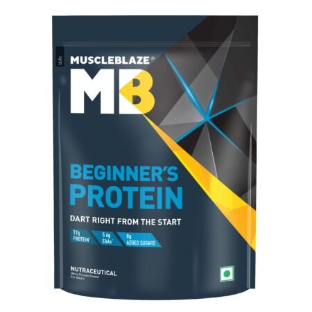 MuscleBlaze Beginner's Whey Protein (Chocolate, 1 kg / 2.2 lb) No Added Sugar, Faster Muscle Recovery & Improved Strength