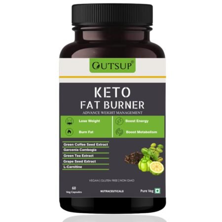 Outsup Keto Fat Burner 60 Caps 1000MG, Weight Loss Supplement for Women & Men With Garcinia Cambogia, Green Coffee Beans,Green Tea Extract & L-Carnitine | Metabolism Booster, Fat Burner - Pack of 1