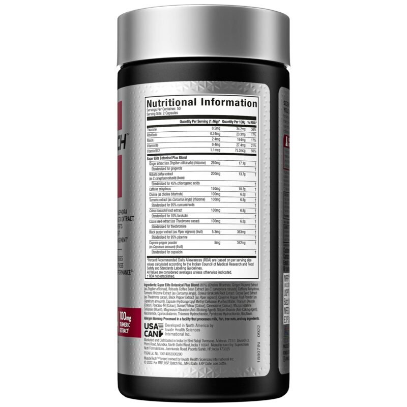 MuscleTech, Hydroxycut Hardcore, Super Elite, Supports Fat Metabolism - Pack of 100 Veggie Capsules - Image 3