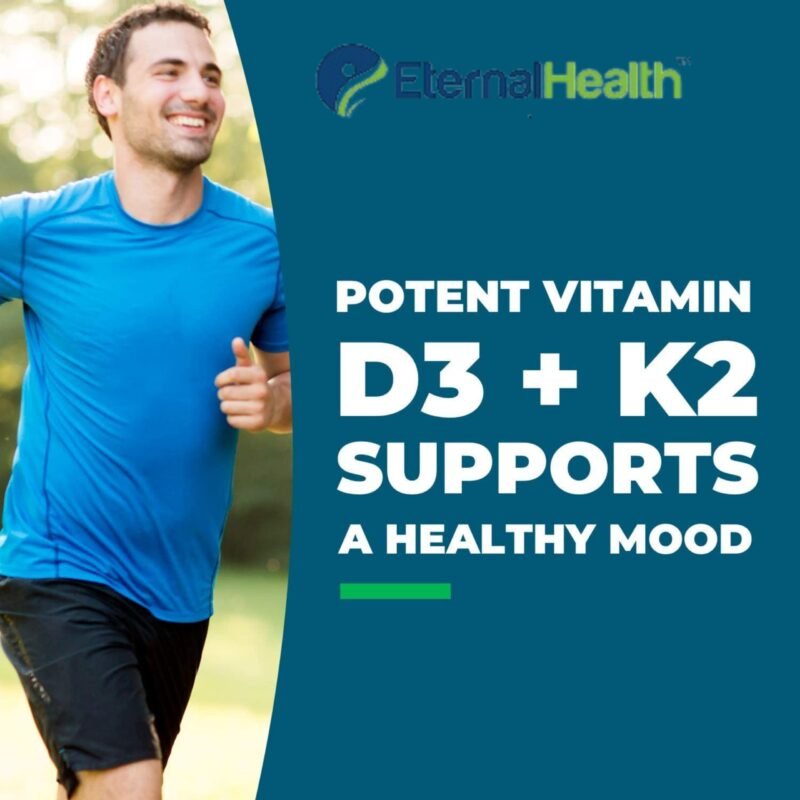 EternalHealth Vitamin D3 with K2 as MK-7 - Vitamin D & K Complex - Vitamin D3 & K2 as MK-7 - (120 Vegetable Capsules) - Image 6