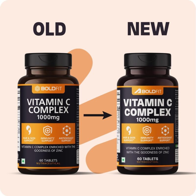Boldfit Vitamin C Tablets for Men & Women with Amla & Orange Extract and Zinc Supports Energy, Immunity, and Skin Health - 60 Tablets - Image 3