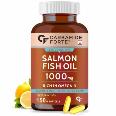Carbamide Forte Salmon Fish Oil Omega 3 Capsule 1000 mg for Adults -Softgel Capsules 150 Count