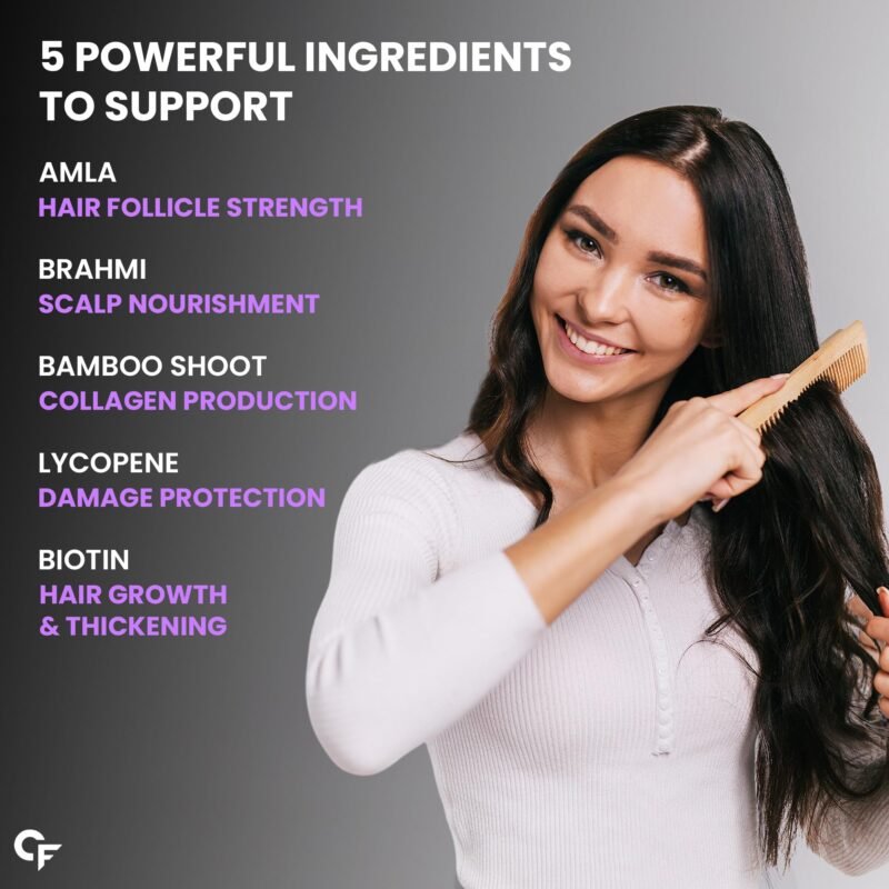 Carbamide Forte Biotin Tablets for Hair Growth with Amla, Brahmi & Bamboo Extract | Hair Growth Tablet | Hair Vitamins | Hair Supplements for Women & Men - 90 Veg Tablet - Image 9
