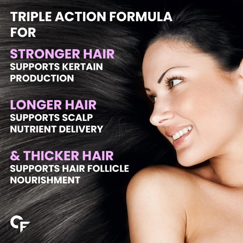 Carbamide Forte Biotin Tablets for Hair Growth with Amla, Brahmi & Bamboo Extract | Hair Growth Tablet | Hair Vitamins | Hair Supplements for Women & Men - 90 Veg Tablet - Image 6