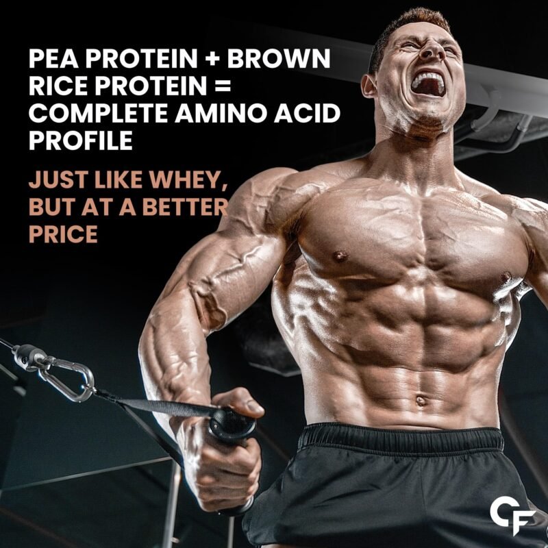 Carbamide Forte Plant Protein Powder For Men - Plant Based Protein Powder with Multivitamin, Minerals, Superfoods, Pea Protein, Digestive Enzymes - Belgian Chocolate Flavour - 1kg - Image 3