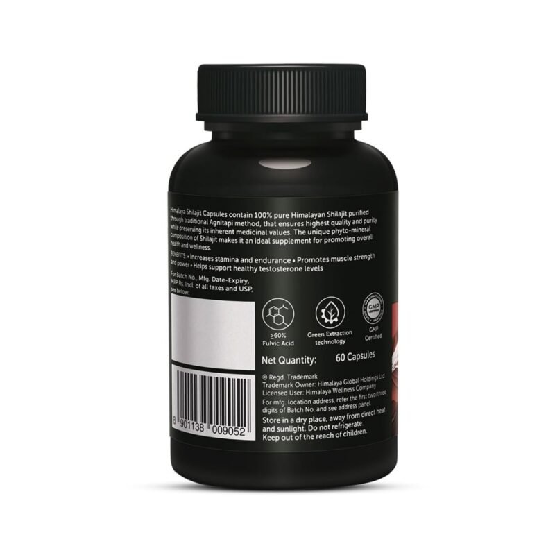 Himalaya Shilajit | 100% Pure Shilajit I 60 Capsules | Enhances Stamina, Energy, and Power | Supports Healthy Testosterone Levels - Image 7