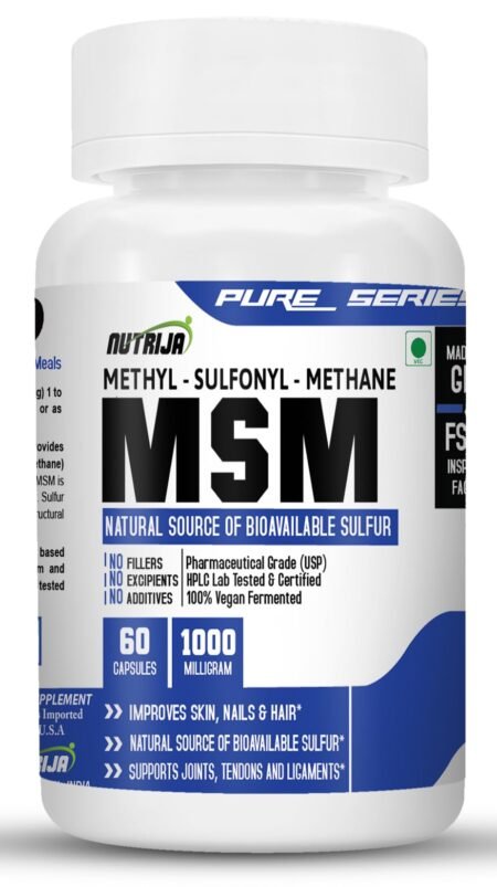 Nutrija MSM (Methyl Sulfonyl Methane) 1000mg- 60 Capsules