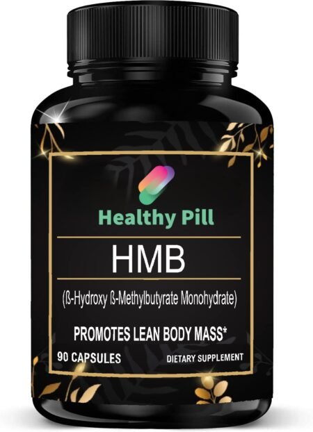 Healthy Pill HMB and Vitamin D3 Supplement 90 Capsules - Strength, Performance and Recovery Support - B-Hydroxy B-Methylbutyrate 1,000 MG HMB Supplements with D3