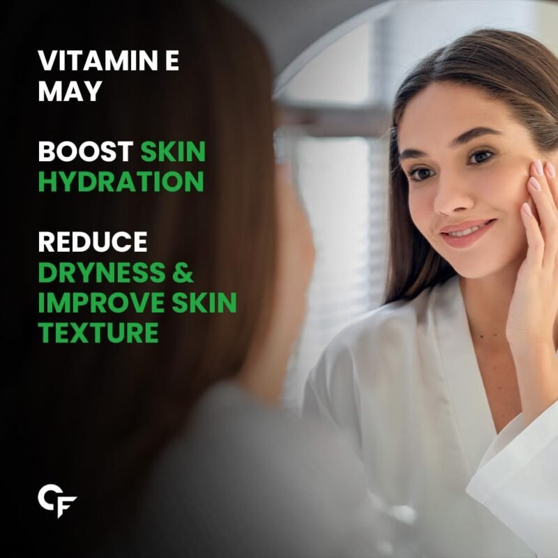 Carbamide Forte 400 mg Vitamin E Capsules for Face and Hair | 100% Natural Vitamin E Supplement with Vitamin E Oil | Paraben Free - 120 Capsules - Image 4