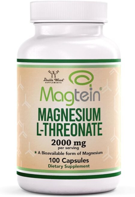 ATHNIKA NUTRITIONS Magnesium L Threonate Capsules (Magtein) – High Absorption Supplement – Bioavailable Form for Sleep and Cognitive Function Support – 2,000 mg – 100 Capsules