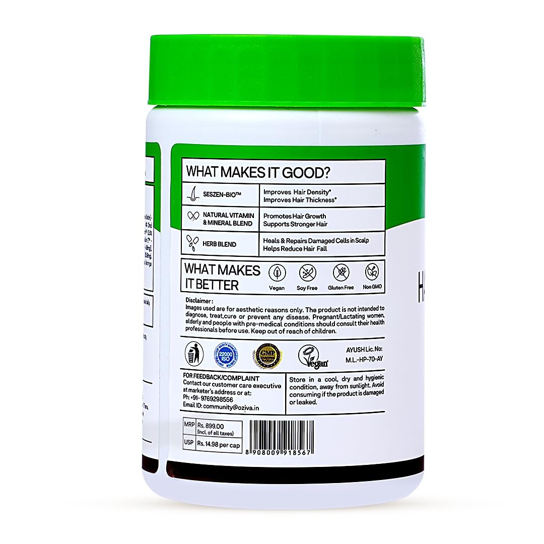 OZiva Plant Based Natural Vitamin E Capsules for Face & Hair with Sunflower oil, Aloe vera oil ,Argan oil, Vegan &Natural Vitamin E for Glowing Skin & Stronger Hair (Vitamin E, Pack of 1, 30 Capsules) - Image 3