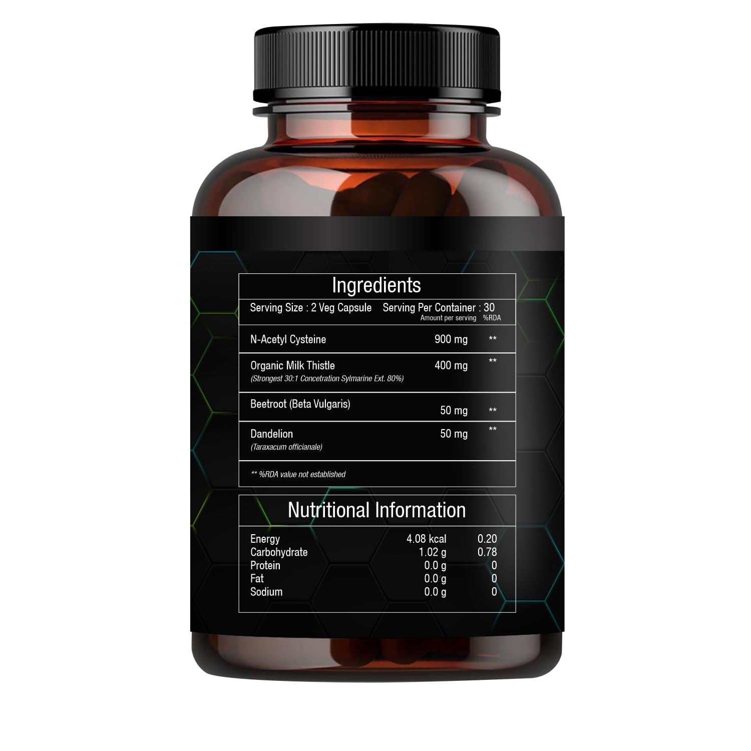 GenZ Grow Liver Detox Supplement with Milk Thistle Extract 800mg (30:1) N-Acetyl Cysteine | Beetroot (beta Vulgaris) | Support Fatty Liver and helps Detoxification & Digestion|60 Vegetable Capsule - Image 7