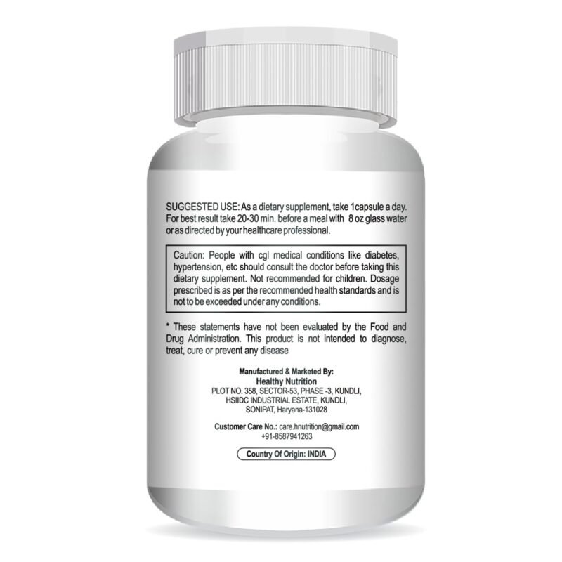 Healthy Nutrition - Just for the Health of it Niacin (Vitamin B3) 500mg - for Vascularity & Increase Cellular Energy -60 Vegetarian Capsules -Pack of 1 - Image 6