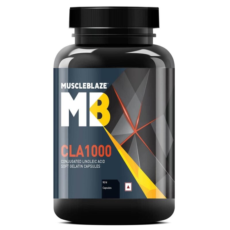 MuscleBlaze CLA 1000 (90 Softgel Capsules) | Fat Burner, Supports Weight Loss | Fuels Metabolism