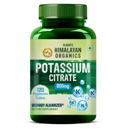 Vlado's Himalayan Organics Potassium Citrate 800mg Supplement | Support Nerve Muscle Joint & Bone Health | Good For Men & Women (Pack Of 1)