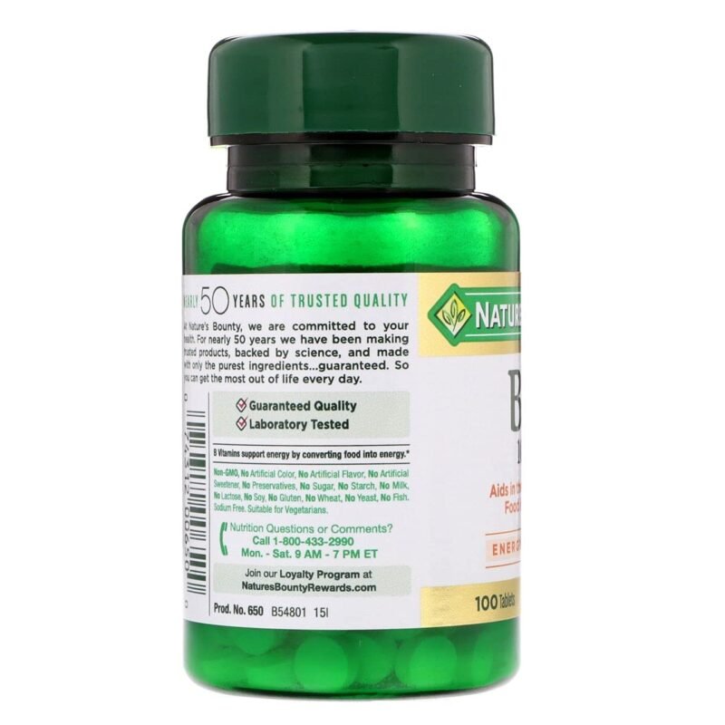 Nature's Bounty, Vitamin B-6, 100 mg, 100 Tablets - Image 5