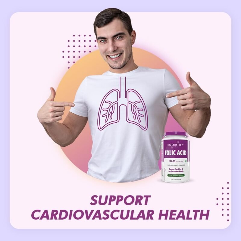 Healthyhey Nutrition Folic Acid - 120 Veg Capsules - Image 6