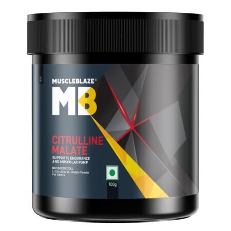 MuscleBlaze Citrulline Malate Powder(Unflavoured,100 G)| Supports Endurance & Muscle Pump,1 Count,50 Servings