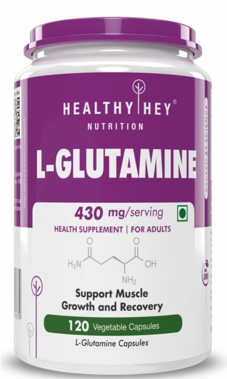 HealthyHey L Glutamine Capsules High Strength-120 Capsules