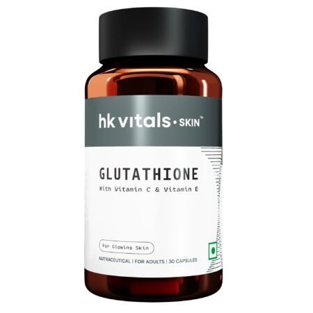 HealthKart Hk Vitals Glutathione With Vitamin C & E,Biotin,Grape Seed Extract & Alpha Lipoic Acid,Antioxidant Support,For Skin Glow And Hydration,30 Veg Capsules,1 Count