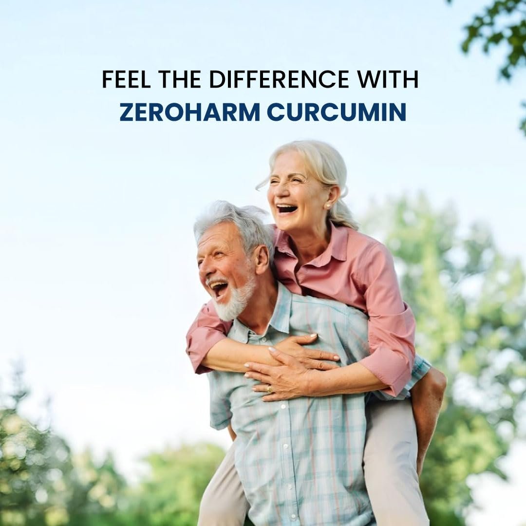 ZEROHARM Holistic Curcumin with 95% Curcuminoids & Piperine - Turmeric Supplement for Joint Pain, Inflammation Support, Antioxidant & Immunity Booster for Men, Women - Nano Formulated 60 Tablets - Image 3
