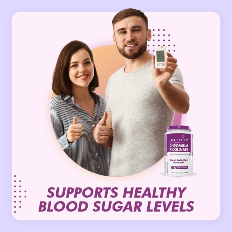 HealthyHey Nutrition Chromium Picolinate -Support Glucose Metabolism (High Absorption) 120 Capsules, Non-GMO, Gluten Free - Image 5