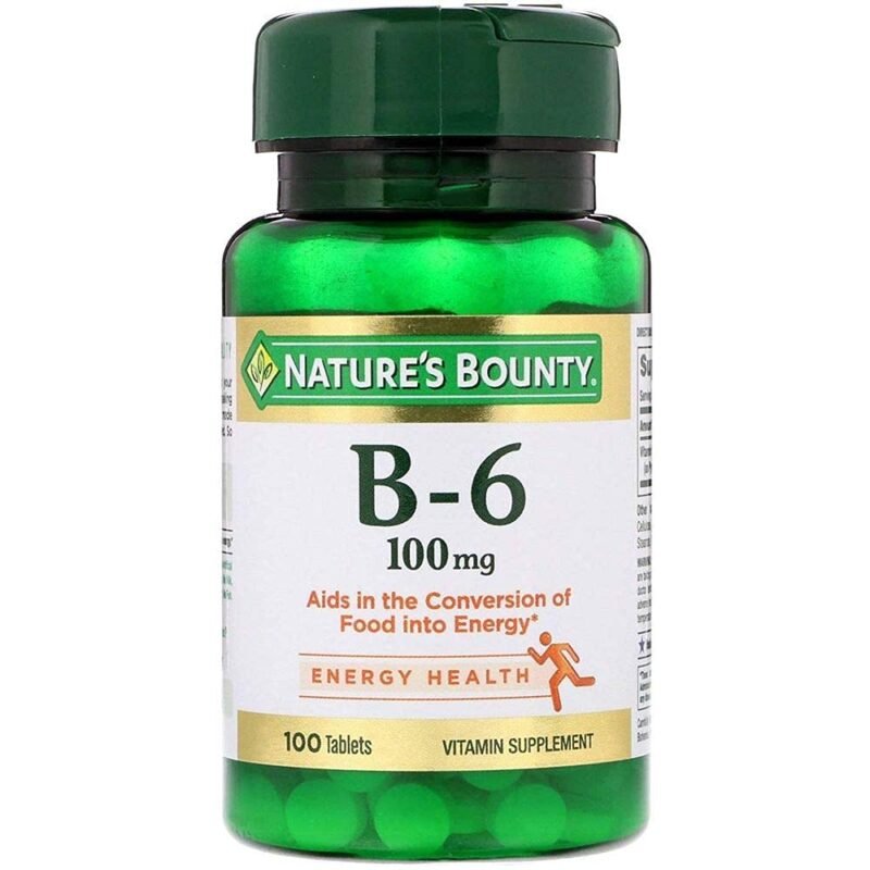 Nature's Bounty, Vitamin B-6, 100 mg, 100 Tablets - Image 3