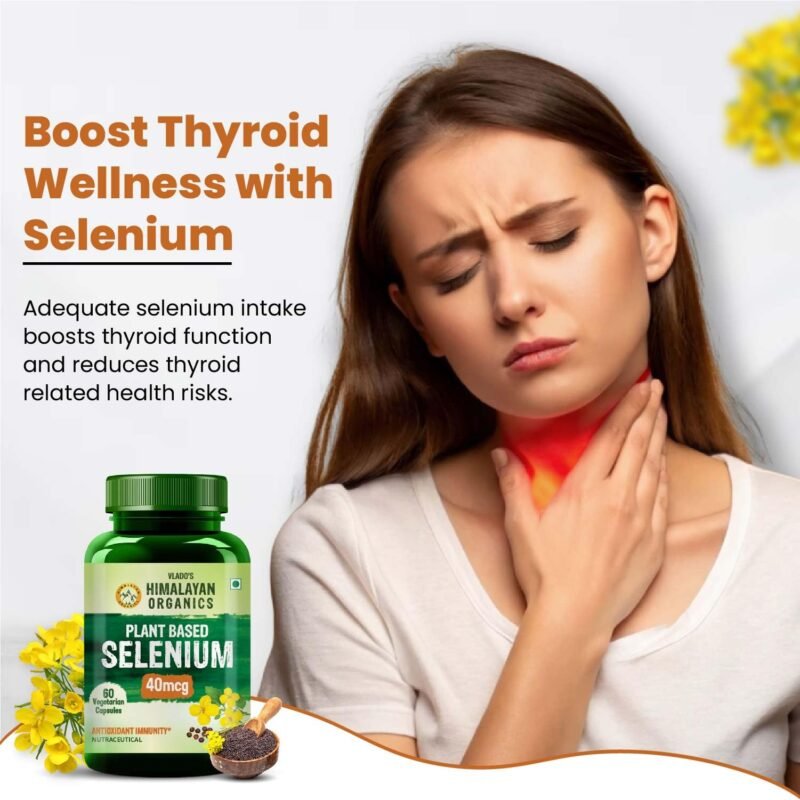 Vlado’s Himalayan Organics Plant Based Selenium 40mcg | Good For immune Support | Promote Heart Health And Cardiovascular System - 60 veg Capsules - Image 4