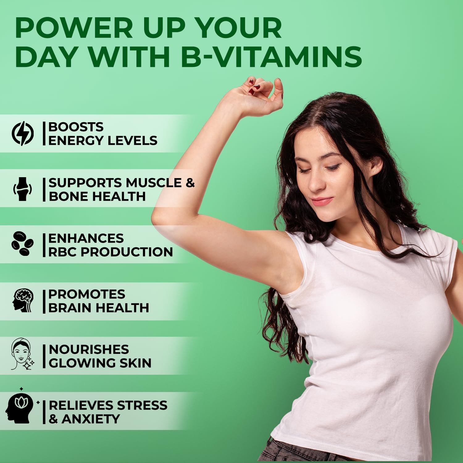 The Body Reserve Vitamin B Complex Tablets- 120 Veg Tablets 100% Rda Of Vitamin B1, B2, B3, B5, B6, B7, B9 & B12, Vitamin B Complex Supplements For Women & Men (4 Months Supply Pack) - Image 4