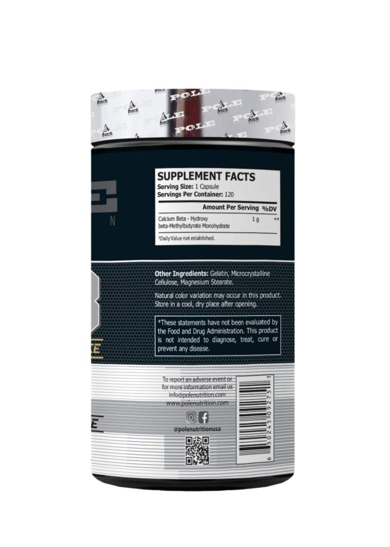 Pole Nutrition HMB Strength And Performance - Pure Beta-Hydroxy for Heart Health Support | 120 Capsules, Essential for Strength and Performance - Image 5