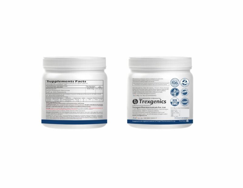Trexgenics POTASSIUM GLUCONATE Pure Powder Pharmaceutical Grade Electrolyte Balance, Nerve & Muscle Health (250 gram / 8.81 OZ) - Image 6