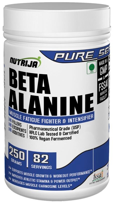 Nutrija Beta-Alanine Powder Best Pre workout Supplement - 250 Grams (Pineapple)
